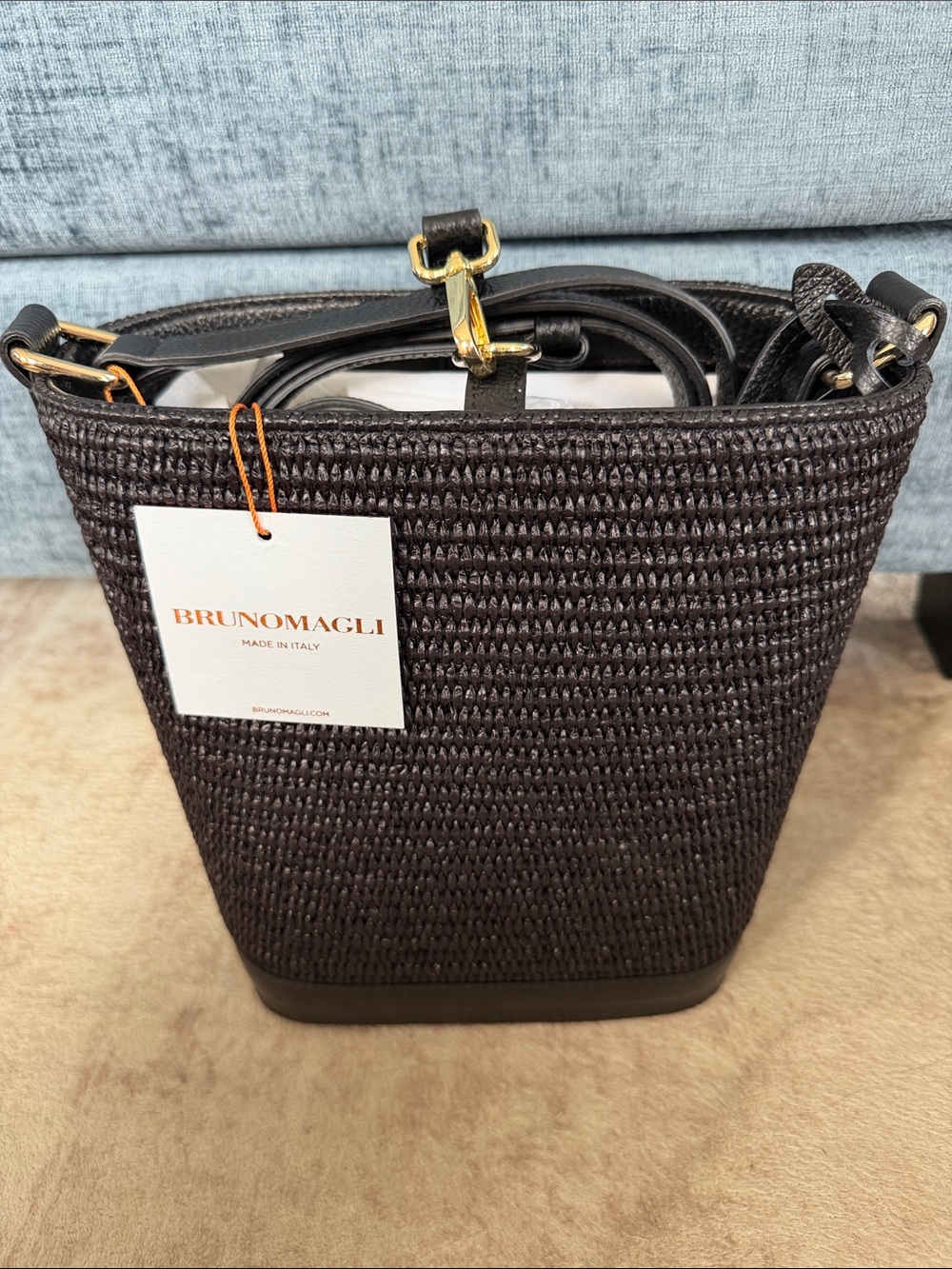 Bruno Magli LIA Shoulder Bucket Bag Black